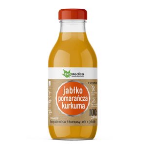 Ябълка + Портокал + Куркума – Тонус и антиоксидантна подкрепа, сок 300 ml