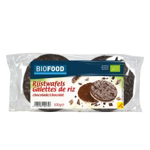 Оризови бисквити с черен шоколад, БИО, 100 g