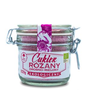 Фино смляна тръстикова захар с розови листенца, 120 g