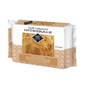 Pane Carasatu Integrale – Тънък хрупкав хляб от Сардиния от пълнозърнеста твърда пшеница, 250 g