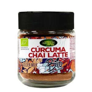 За овкусяване на напитки – билкова смес Curcuma Chai Latte - С куркума, кардамон и други био подправки, 60 g, прах
