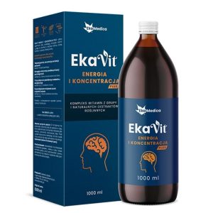 Течен витамин с билкови екстракти за енергия и фокус - EkaVit, 1 литър, 20 дози