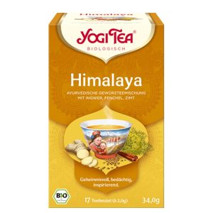 Yogi Tea Himalaya Chai – аюрведичен чай с джинджифил, резене и канела, БИО, 17 филтърни пакетчета