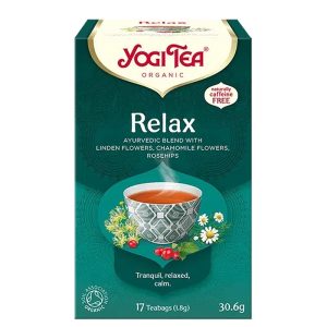 Yogi Tea Relax – аюрведичен чай с лайка, липа и шипка, БИО, 17 филтърни пакетчета