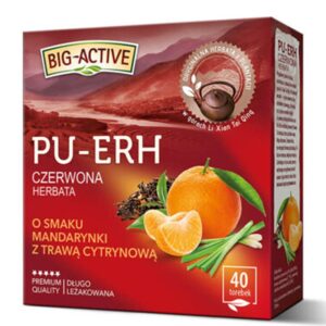 Пу-ер чай с мандарина и лимонена трева, 40 филтърни пакетчета х 1,8 g